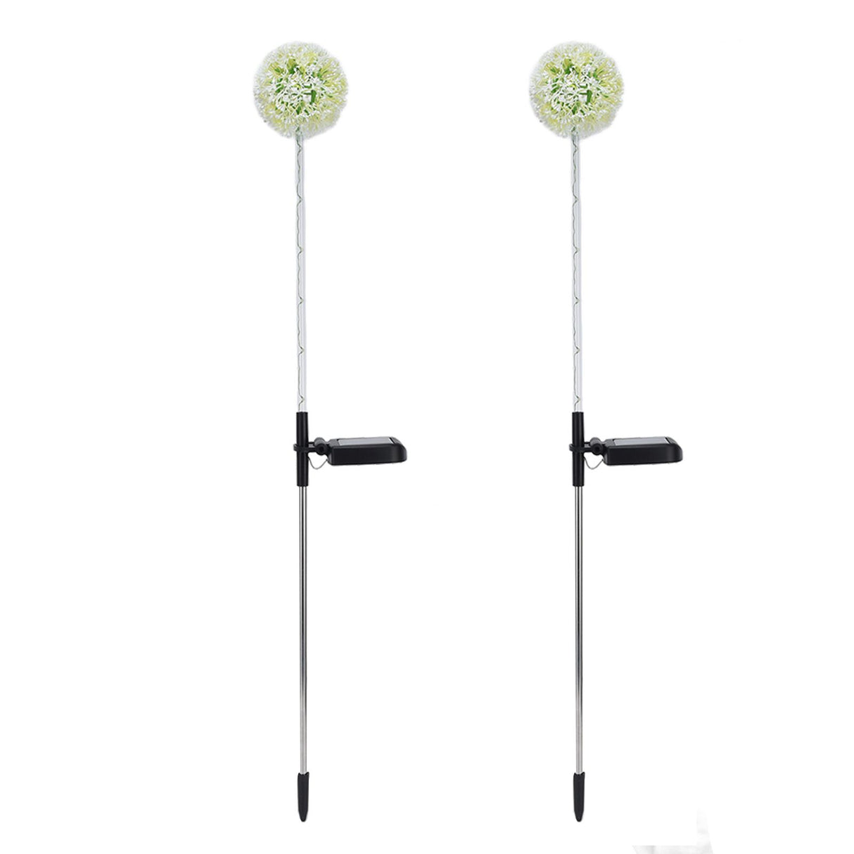 2set Solar Dandelions Garden Lights 6LED Colorful Outdoor Lawn Lamp for Patio Yard Balcony6LED White(2pcs)