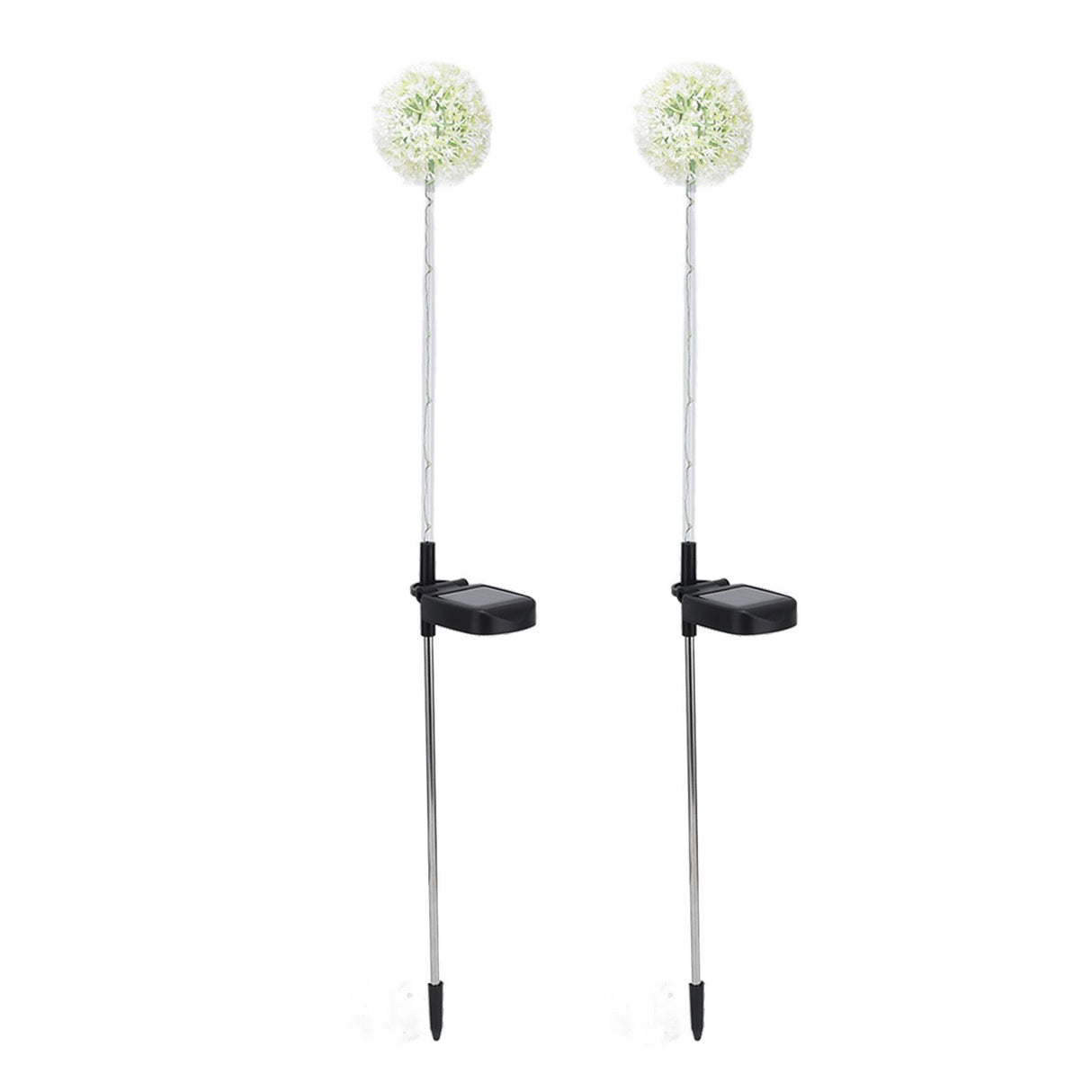 2set Solar Dandelions Garden Lights 6LED Colorful Outdoor Lawn Lamp for Patio Yard Balcony6LED White(2pcs)