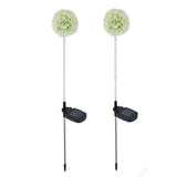 2set Solar Dandelions Garden Lights 6LED Colorful Outdoor Lawn Lamp for Patio Yard Balcony6LED White(2pcs)