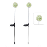 2set Solar Dandelions Garden Lights 6LED Colorful Outdoor Lawn Lamp for Patio Yard Balcony6LED White(2pcs) - Low Angle