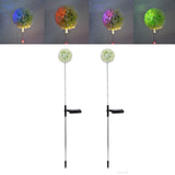 2set Solar Dandelions Garden Lights 6LED Colorful Outdoor Lawn Lamp for Patio Yard Balcony6LED White(2pcs)