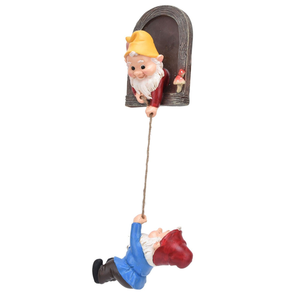 Garden Tree Gnome Statue Resin Colorfast Tree Climbing Elf Sculpture for Yard Outdoor