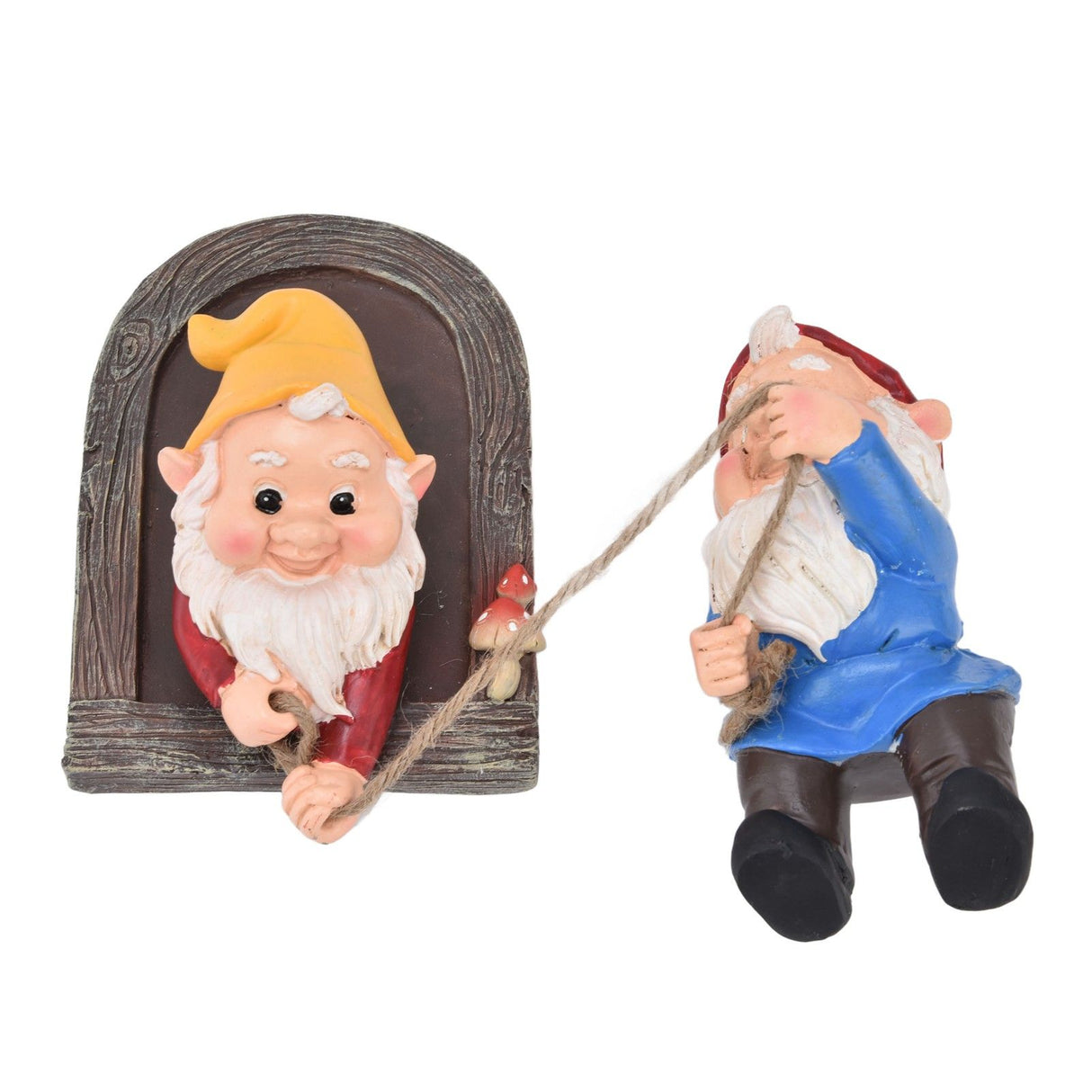 Garden Tree Gnome Statue Resin Colorfast Tree Climbing Elf Sculpture for Yard Outdoor