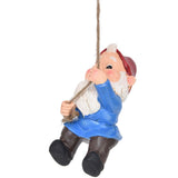 Garden Tree Gnome Statue Resin Colorfast Tree Climbing Elf Sculpture for Yard Outdoor