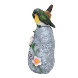 Double Sparrow Welcome Sculpture Cute Simulation Resin Ornament for Outdoor Home Garden Yard
