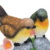 Double Sparrow Welcome Sculpture Cute Simulation Resin Ornament for Outdoor Home Garden Yard - Extra Image