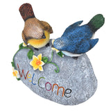 Bird Garden Decor Resin Animal Garden Figurines Welcome Sign Sculptures Statues for Yard Patio Lawn