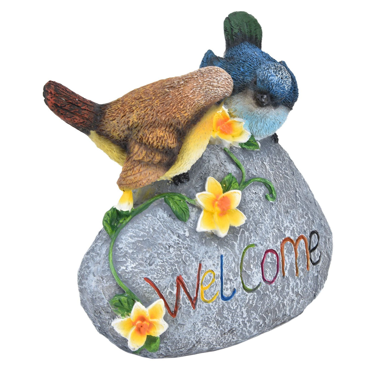 Bird Garden Decor Resin Animal Garden Figurines Welcome Sign Sculptures Statues for Yard Patio Lawn