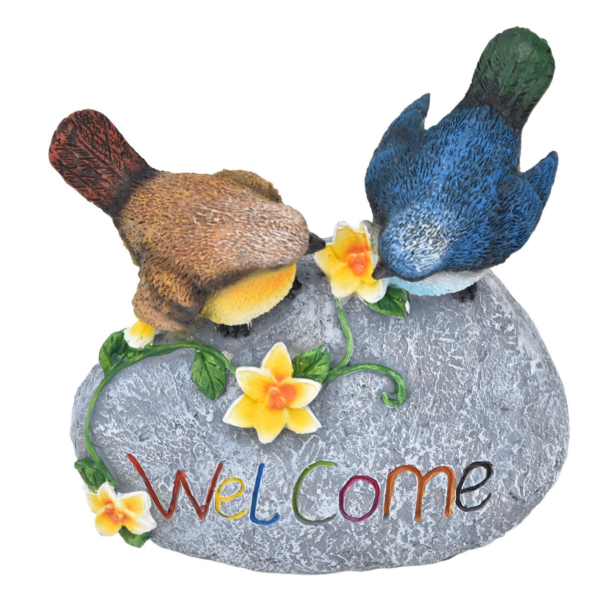 Bird Garden Decor Resin Animal Garden Figurines Welcome Sign Sculptures Statues for Yard Patio Lawn