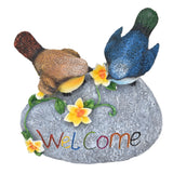 Bird Garden Decor Resin Animal Garden Figurines Welcome Sign Sculptures Statues for Yard Patio Lawn