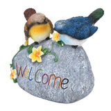Bird Garden Decor Resin Animal Garden Figurines Welcome Sign Sculptures Statues for Yard Patio Lawn