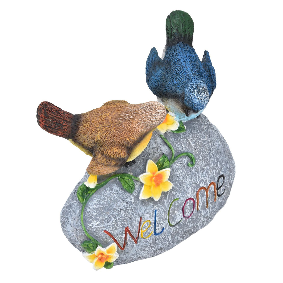 Bird Garden Decor Resin Animal Garden Figurines Welcome Sign Sculptures Statues for Yard Patio Lawn