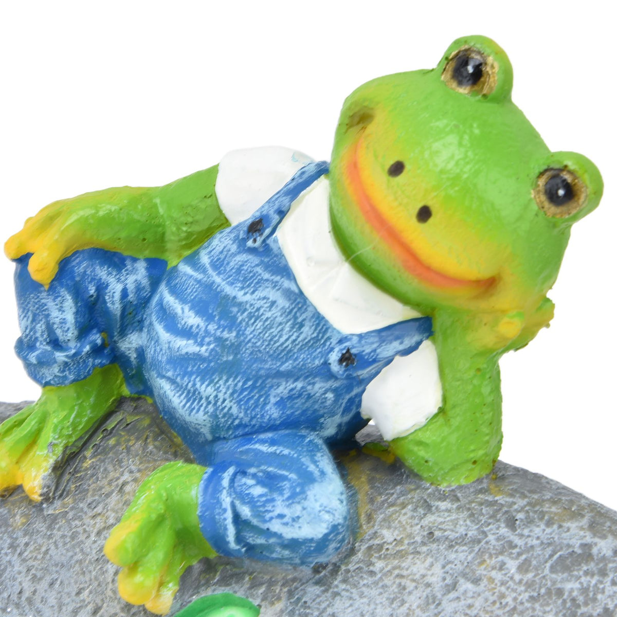 Welcome Frog Statue Luminous Garden Decor Resin Craftwork Patio Yard Lawn Animal Ornament for Indoor Outdoor