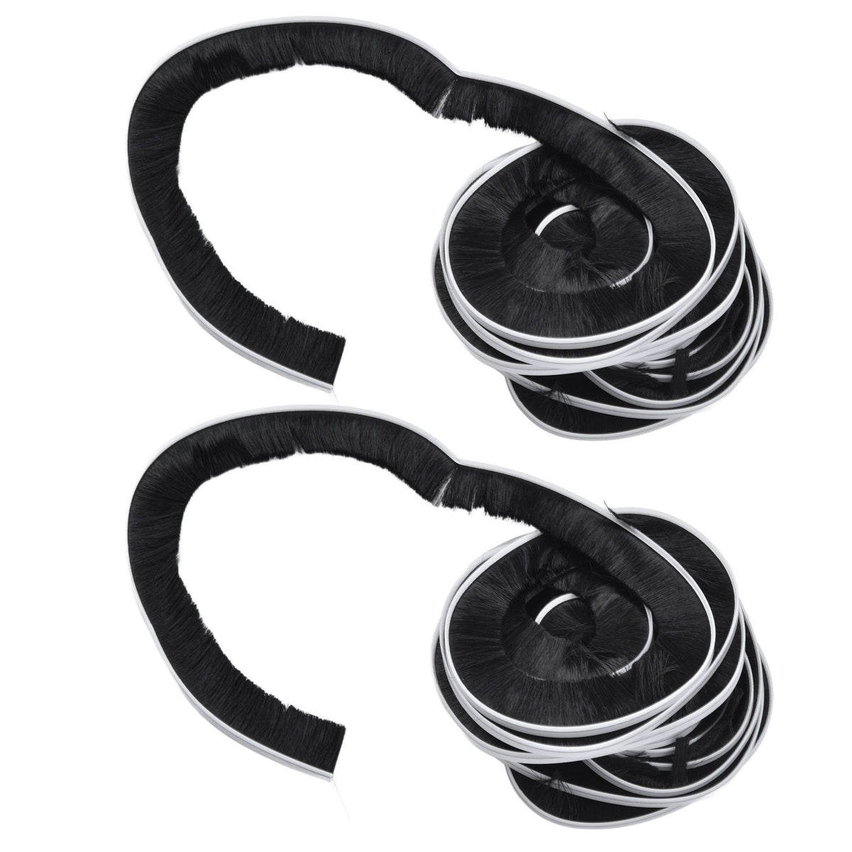 2PCS Brush Strip Ultraviolet Proof Water Proof Adjustable Length 4M Weather Stripping for Greenhouse Glass Door