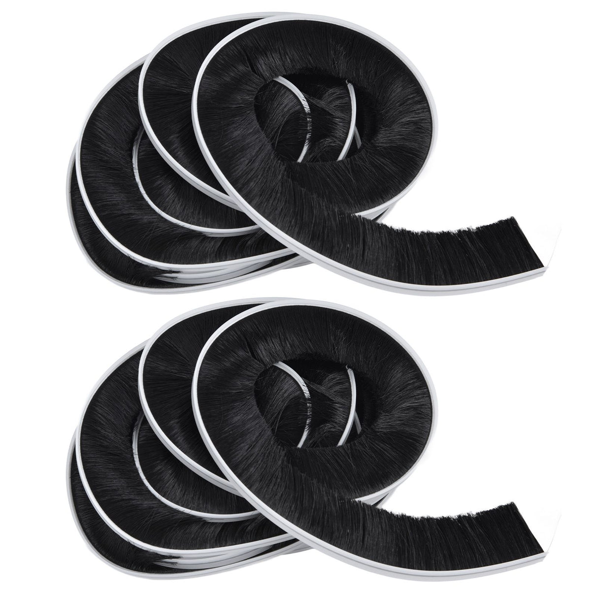 2PCS Brush Strip Ultraviolet Proof Water Proof Adjustable Length 4M Weather Stripping for Greenhouse Glass Door