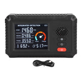 Air Quality Detector 5 in 1 Real Time Environmental Assessment Monitor for HCHO TVOC CO2 Temperature Humidity Detection