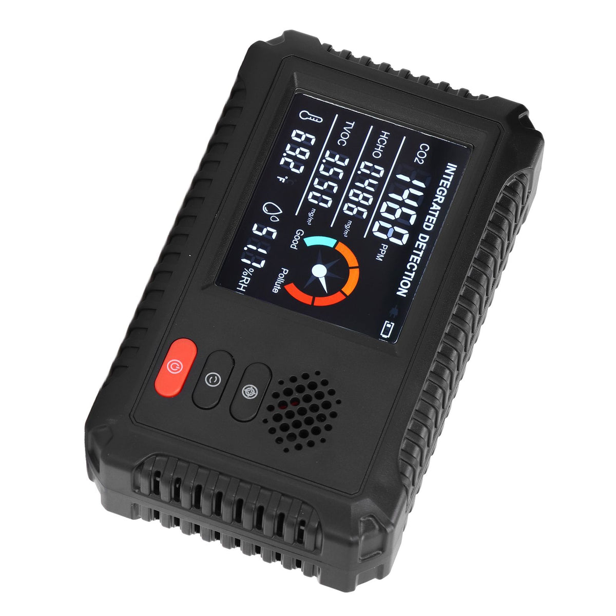 Air Quality Detector 5 in 1 Real Time Environmental Assessment Monitor for HCHO TVOC CO2 Temperature Humidity Detection