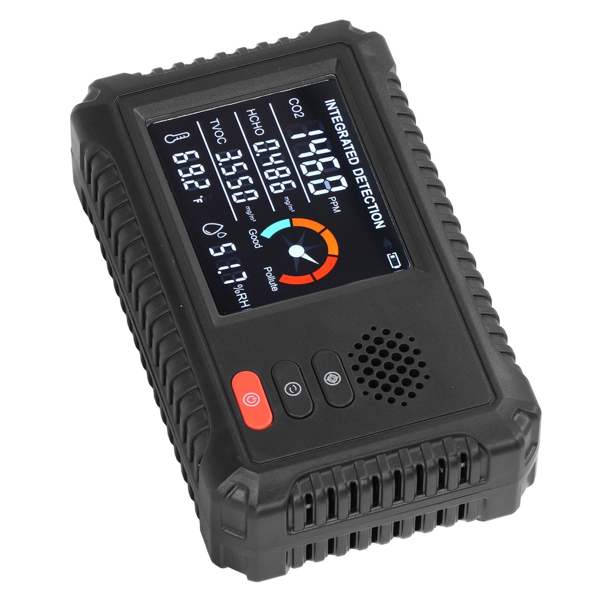 Air Quality Detector 5 in 1 Real Time Environmental Assessment Monitor for HCHO TVOC CO2 Temperature Humidity Detection