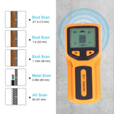 5 in 1 Stud Finder Multifunctional Wall Scanner LCD Electronic Metal Studs Detector HW430Yellow - Extra Image