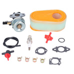 Carburetor Replacement Kit with Fuel Filter Spark Plug for 875 Exi 190 CC Lawn Mower
