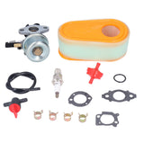 Carburetor Replacement Kit with Fuel Filter Spark Plug for 875 Exi 190 CC Lawn Mower - Top-Down View