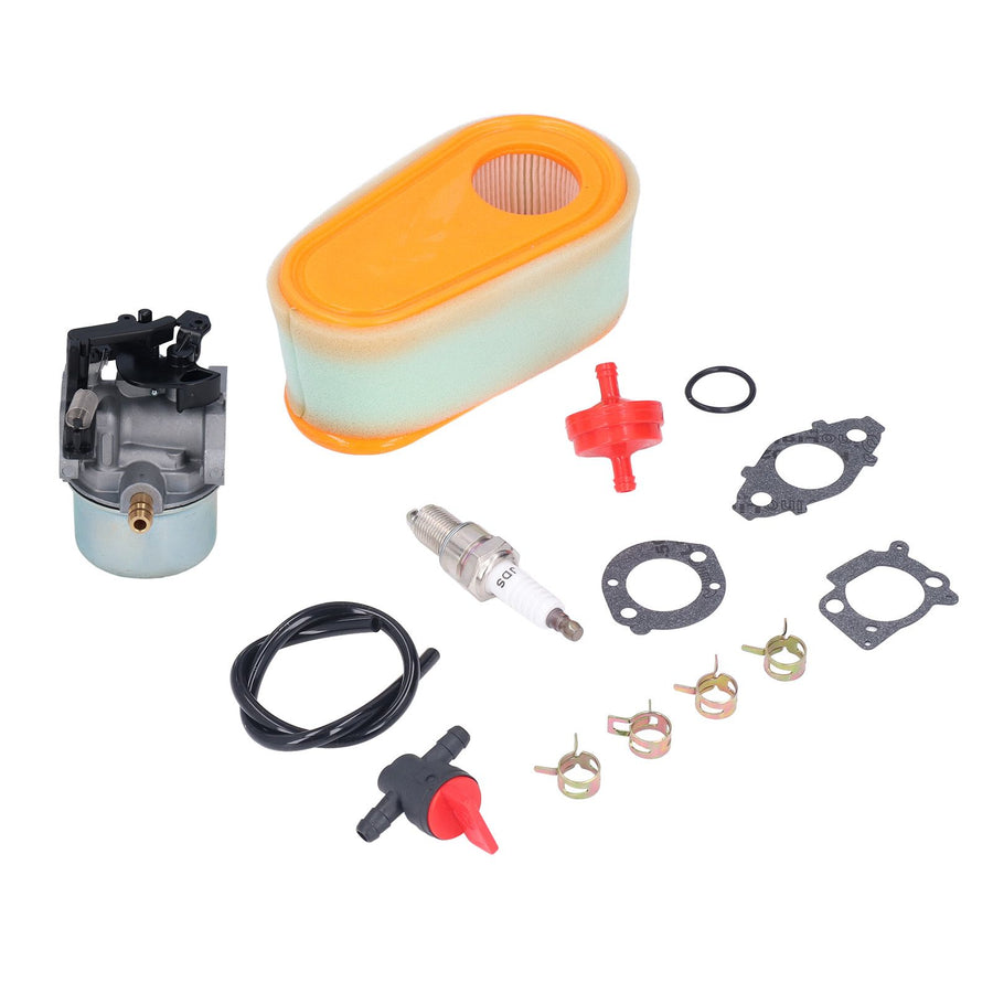 Carburetor Replacement Kit with Fuel Filter Spark Plug for 875 Exi 190 CC Lawn Mower
