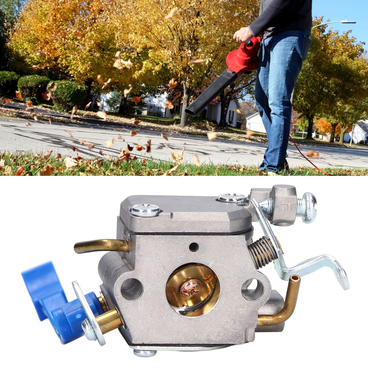 Carburetor Replacement Kit with Air Filter for Husqvarna 125B 125BVX 125BX Blower Lawn Mower