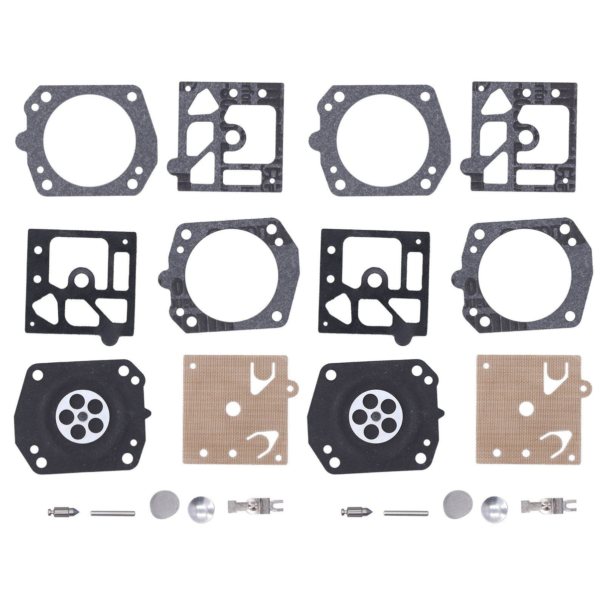 2Set Carburetor Carb Repair Kit Garden Lawn Mower Rebuild Kit Accessory for Walbro K24‑hda