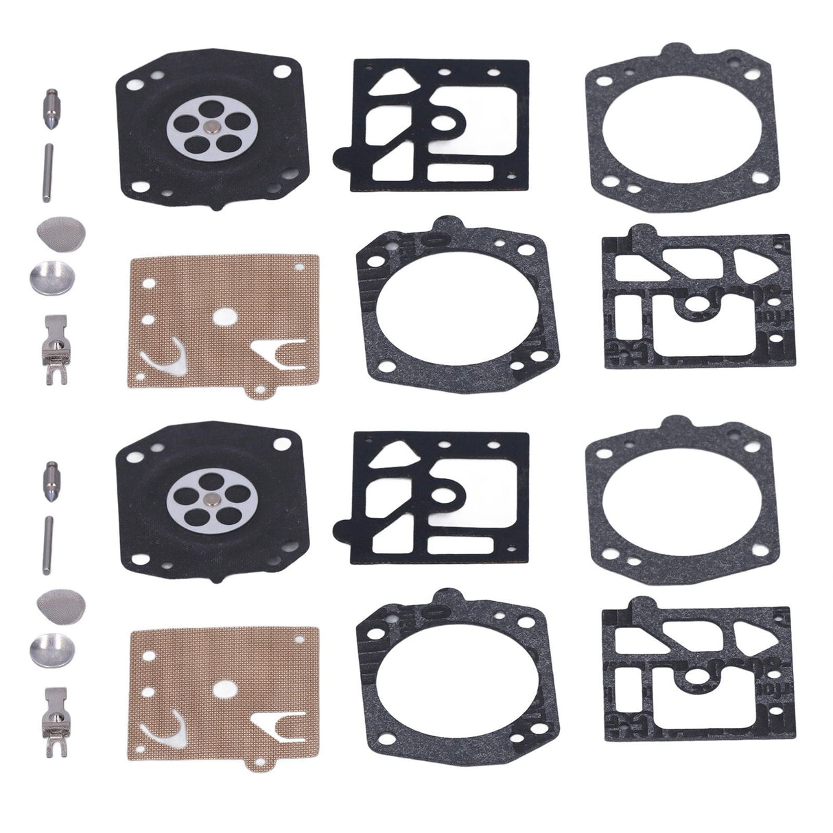 2Set Carburetor Carb Repair Kit Garden Lawn Mower Rebuild Kit Accessory for Walbro K24‑hda