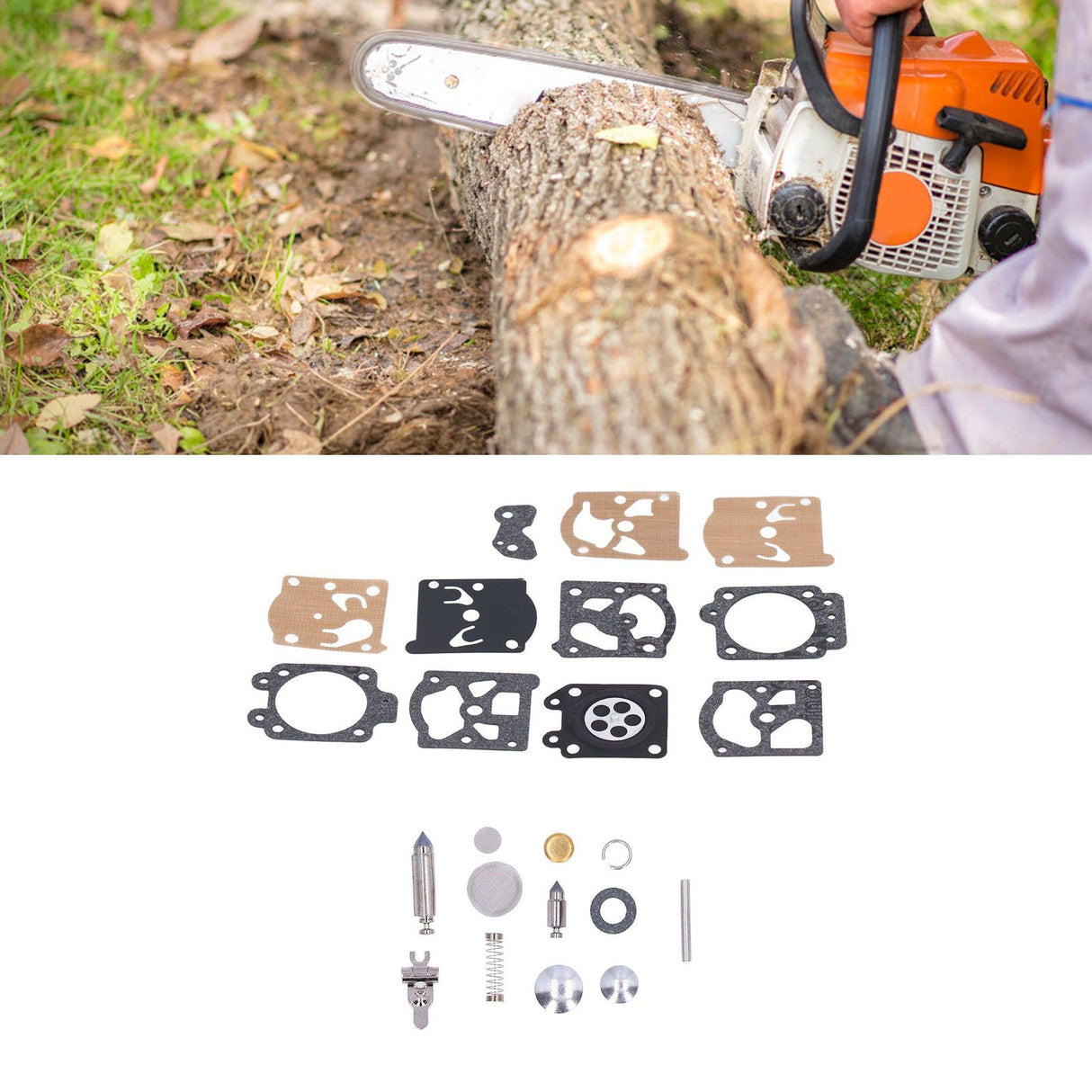 2Set Carburetor Carb Rebuild Repair Kit Garden Chainsaw Repair Kit For Walbro K20 WA WT