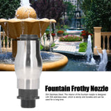 G1 Male Thread Frothy Foam Jet Fountain Nozzle 304 Stainless Steel Water Spray Head for Garden Pond Lake