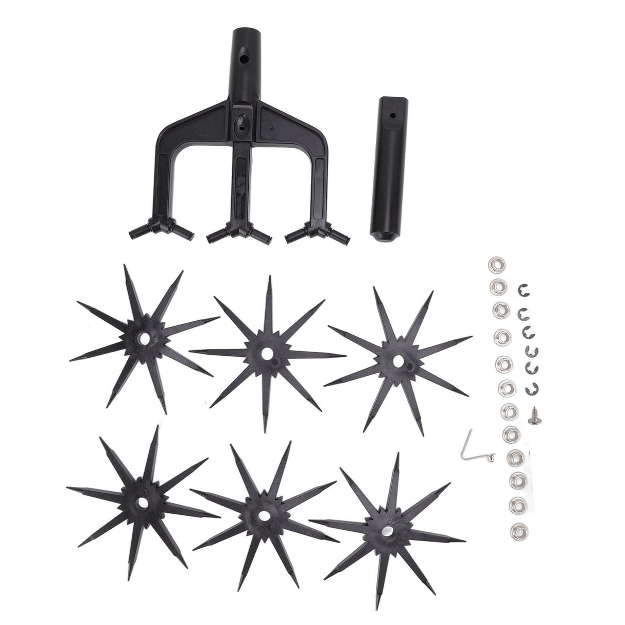 Garden Soil Scarifier Wear Resistant 2 in 1 Ventilated Scarifier Rotary Tiller for Garden