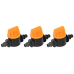 100Pcs 4/7 Barb Valve Irrigation Mini Pipe Water Valve Through Type Valve Misting Tube Valve for Garden Seeding Cultivation Irrigation