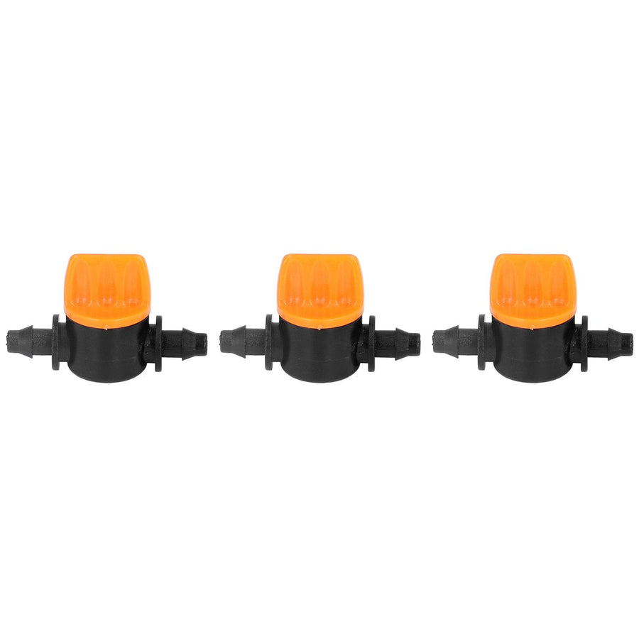 100Pcs 4/7 Barb Valve Irrigation Mini Pipe Water Valve Through Type Valve Misting Tube Valve for Garden Seeding Cultivation Irrigation