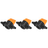 100Pcs 4/7 Barb Valve Irrigation Mini Pipe Water Valve Through Type Valve Misting Tube Valve for Garden Seeding Cultivation Irrigation - 45-Degree Angle