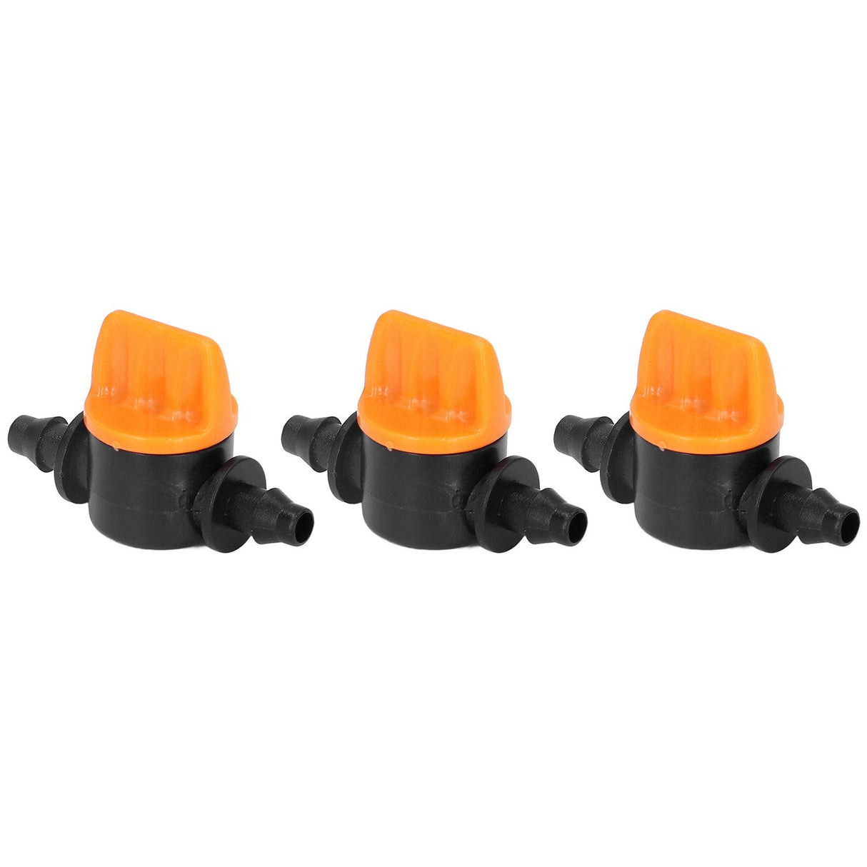 100Pcs 4/7 Barb Valve Irrigation Mini Pipe Water Valve Through Type Valve Misting Tube Valve for Garden Seeding Cultivation Irrigation