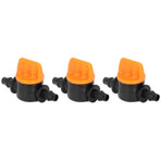 100Pcs 4/7 Barb Valve Irrigation Mini Pipe Water Valve Through Type Valve Misting Tube Valve for Garden Seeding Cultivation Irrigation