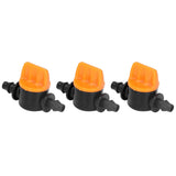100Pcs 4/7 Barb Valve Irrigation Mini Pipe Water Valve Through Type Valve Misting Tube Valve for Garden Seeding Cultivation Irrigation - Low Angle