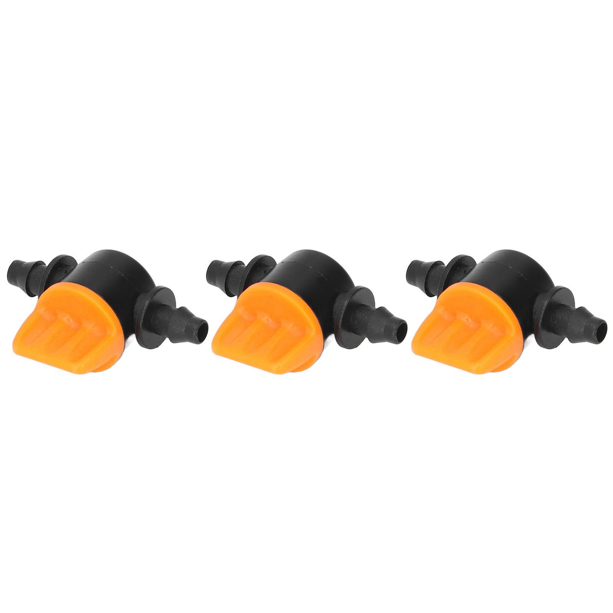 100Pcs 4/7 Barb Valve Irrigation Mini Pipe Water Valve Through Type Valve Misting Tube Valve for Garden Seeding Cultivation Irrigation
