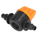 100Pcs 4/7 Barb Valve Irrigation Mini Pipe Water Valve Through Type Valve Misting Tube Valve for Garden Seeding Cultivation Irrigation