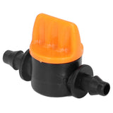 100Pcs 4/7 Barb Valve Irrigation Mini Pipe Water Valve Through Type Valve Misting Tube Valve for Garden Seeding Cultivation Irrigation