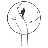 Bird Garden Trellis Good Support Cute Appearance Thick Lightweight Small Metal Garden Trellis for Backyards Balconies Black