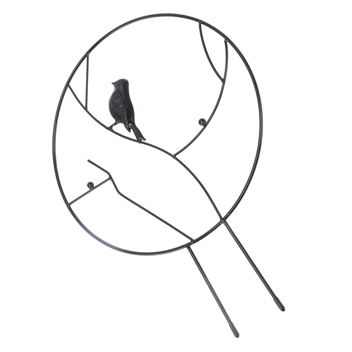 Bird Garden Trellis Good Support Cute Appearance Thick Lightweight Small Metal Garden Trellis for Backyards Balconies Black