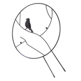 Bird Garden Trellis Good Support Cute Appearance Thick Lightweight Small Metal Garden Trellis for Backyards Balconies Black