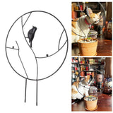 Bird Garden Trellis Good Support Cute Appearance Thick Lightweight Small Metal Garden Trellis for Backyards Balconies Black