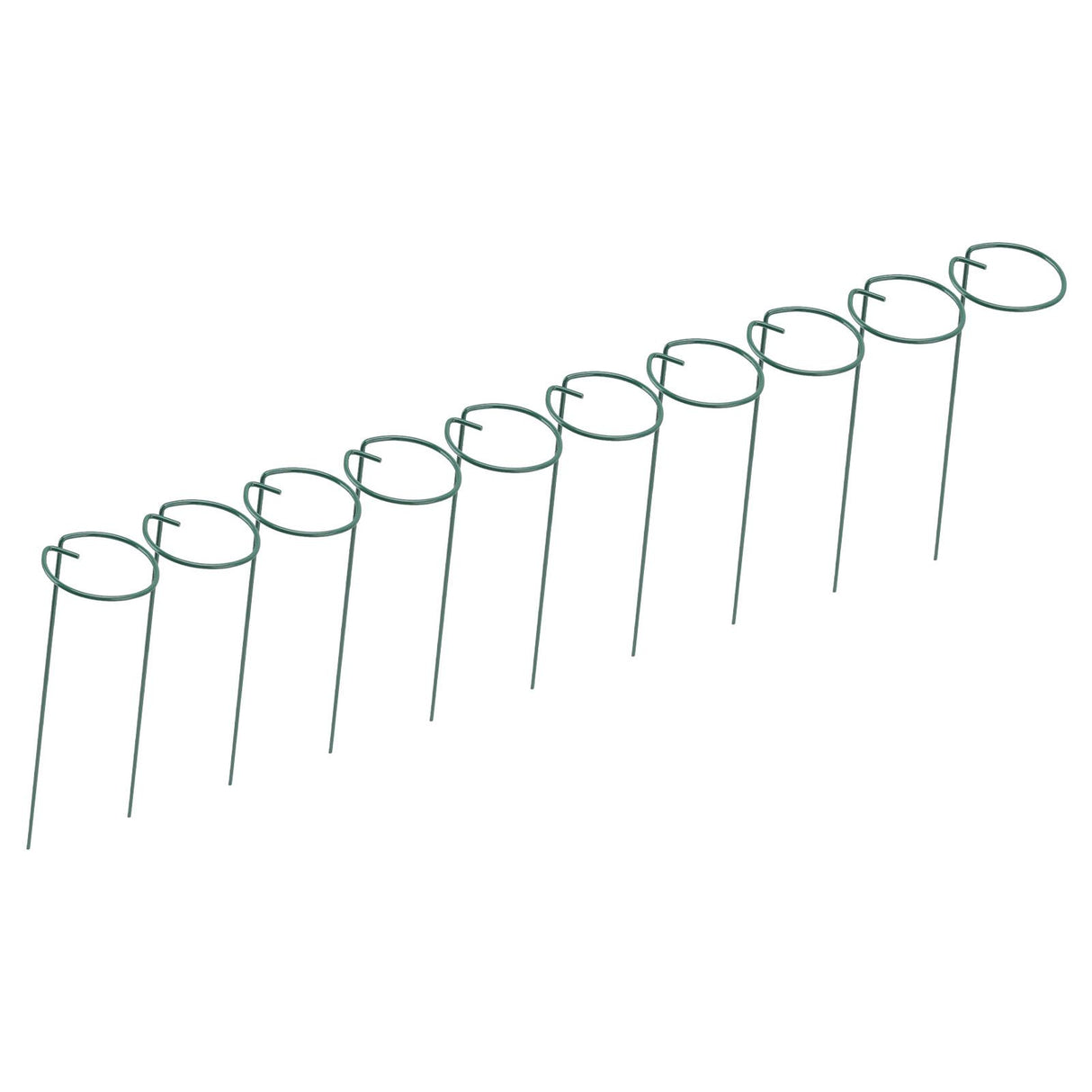 10Pcs Potted Plants Metal Trellis Provide Support 25CM Length Green Small Garden Trellis for Gardens Lawns Decks Patios