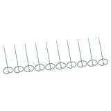 10Pcs Potted Plants Metal Trellis Provide Support 25CM Length Green Small Garden Trellis for Gardens Lawns Decks Patios - Low Angle