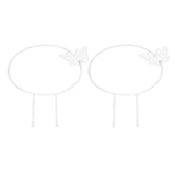 2Pcs Butterfly Garden Climbing Trellis Beautiful Iron Plant Trellis for Decorative Potted Climbing Vines Flowers Round