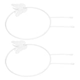 2Pcs Butterfly Garden Climbing Trellis Beautiful Iron Plant Trellis for Decorative Potted Climbing Vines Flowers Round - 45-Degree Angle