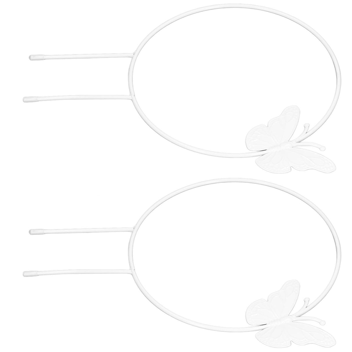 2Pcs Butterfly Garden Climbing Trellis Beautiful Iron Plant Trellis for Decorative Potted Climbing Vines Flowers Round